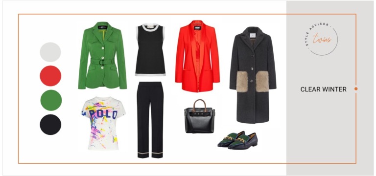 Clear Winter Farbberatung Outfits
